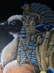 sur Bois: Pharaon et ses dieux egyptiens/essai de la peinture doré.../